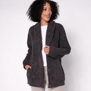 Barefoot Dreams CozyChic Shearling Button Front Jacket